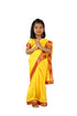 BookMyCostume Devaki Yellow Saree Janmashtami Girls Fancy Dress Costume